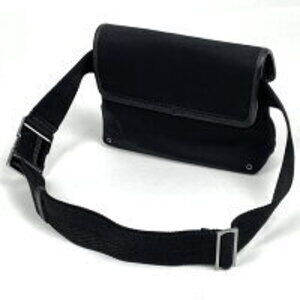 Gucci body pouch waist logo canvas bag black